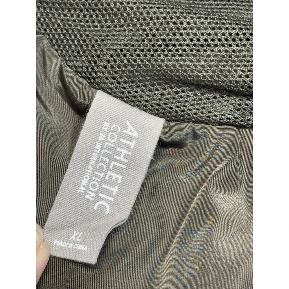 Athletic Collection Windbreaker Jacket Women's XL Army Green Light Weight Hooded
